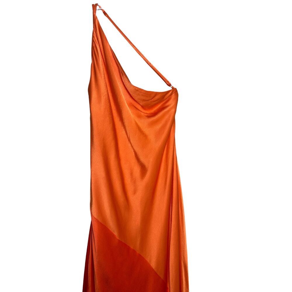 Shona Joy NWT 'Mia' Contrast One Shoulder Maxi Dress, Red, Orange 8 US, 12 AUS - Picture 6 of 11